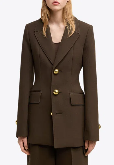 Ami Alexandre Mattiussi Single-breasted Jacket In Brown