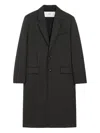 Ami Alexandre Mattiussi Single-breasted Wool Coat In Gray