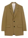 Ami Alexandre Mattiussi Green Wool Loose Double Breasted Jacket Green In Green