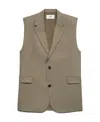 Ami Alexandre Mattiussi Oversize Virgin Wool Waistcoat In Gray