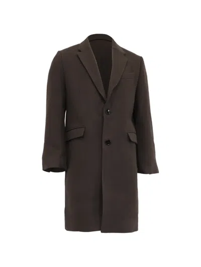 Pre-owned Ami Alexandre Mattiussi Single-breasted Coat In Brown