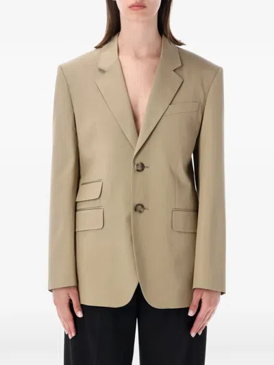 Ami Alexandre Mattiussi Tailored Blazer Single Breasted Notch Lapel In Brown