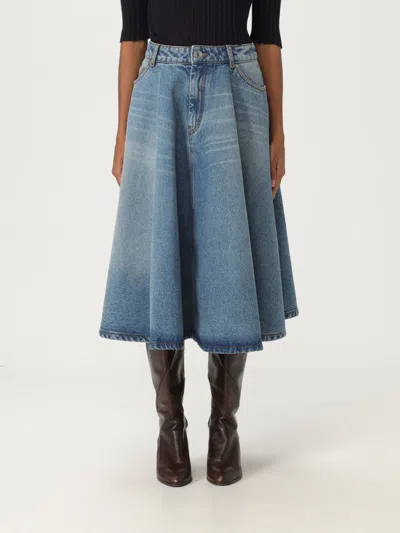 Ami Alexandre Mattiussi Skirt Ami Paris Woman Color Blue