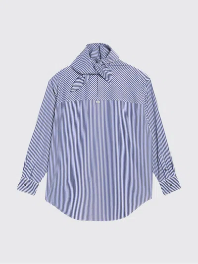 AMI ALEXANDRE MATTIUSSI TOP AMI PARIS WOMAN COLOR GNAWED BLUE,H28970011