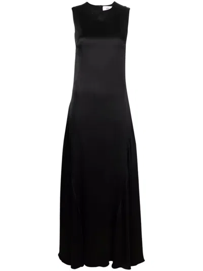 AMI ALEXANDRE MATTIUSSI SLEEK SLEEVELESS MAXI DRESS WITH FLOWING SILHOUETTE