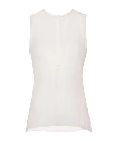 Ami Alexandre Mattiussi Sleeveless Blouse In White