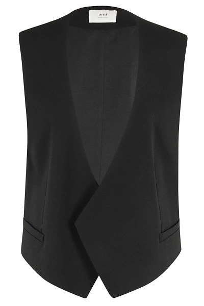 Ami Alexandre Mattiussi Sleeveless Jacket In Black