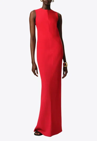 Ami Alexandre Mattiussi Ami Paris Sleeveless Maxi Dress In Coquelicot