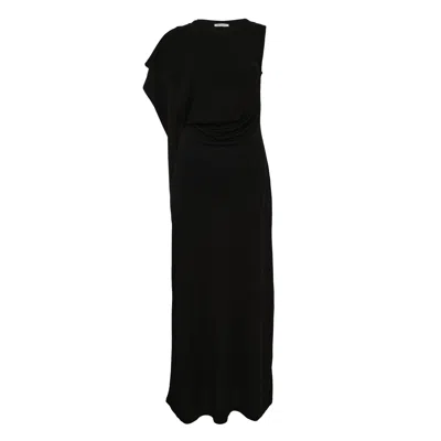 Ami Alexandre Mattiussi Sleeveless Maxi Lavalliere Dress In Black