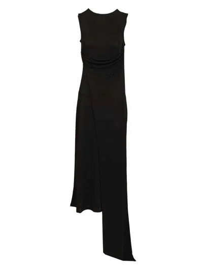 Ami Alexandre Mattiussi Sleeveless Maxi Lavalliere Dress Dresses Black