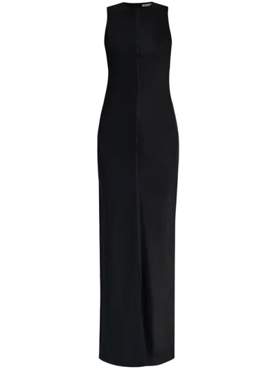 Ami Alexandre Mattiussi Ami T-shirt Dress In Stretch Jersey In Black