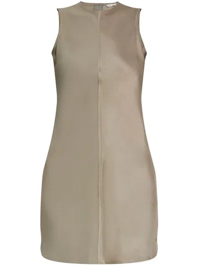 Ami Alexandre Mattiussi Sleeveless Mini Dress In Brown