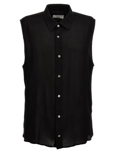 Ami Alexandre Mattiussi Ami Paris Sleeveless Shirt In Black
