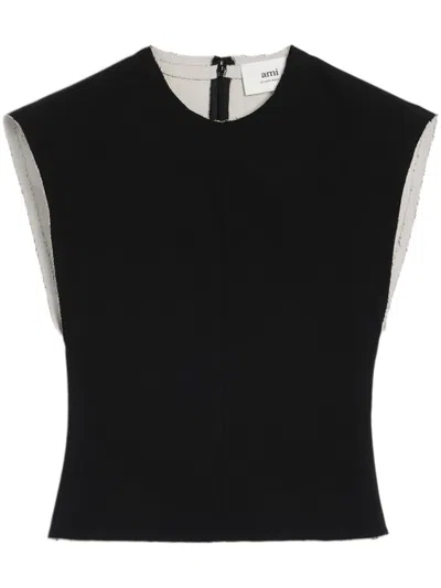 Ami Alexandre Mattiussi Ami Paris Sleeveless Top In Black