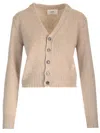 Ami Alexandre Mattiussi Slim Fit Cardigan In Brown