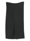Ami Alexandre Mattiussi Slit Skirt In Black