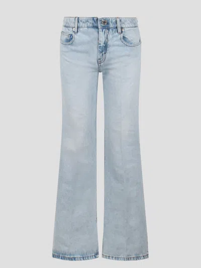 Ami Alexandre Mattiussi Slitted Flare Fit Jeans In Blue