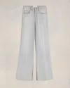 Ami Alexandre Mattiussi Slitted Flare Fit Jeans Grey For Women