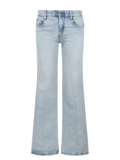 Ami Alexandre Mattiussi Slitted Flare Fit Jeans In Grey