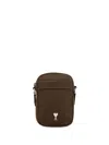 Ami Alexandre Mattiussi Small Ami De Coeur Cross Body Bag In Brown