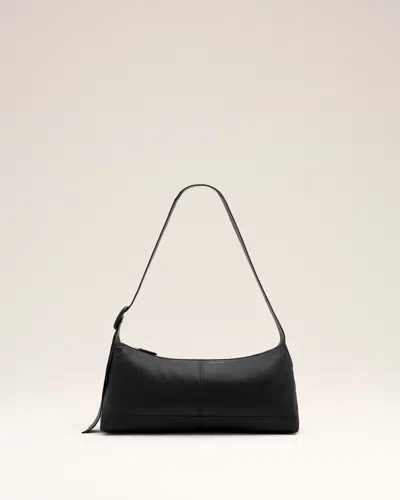 Ami Alexandre Mattiussi Small Black Taurillon Leather Etienne Crossbody Bag Black