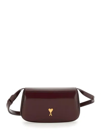 Ami Alexandre Mattiussi Small Crossbody Paris Paris Bag Glazed Leather