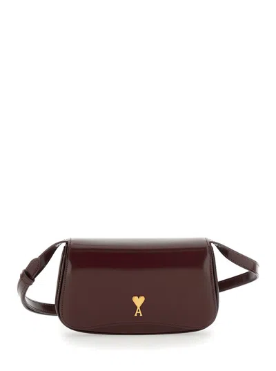 Ami Alexandre Mattiussi Small Crossbody Paris Paris Bag Glazed Leather