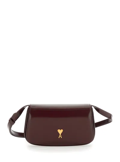 Ami Alexandre Mattiussi Small Crossbody Paris Paris Bag Glazed Leather
