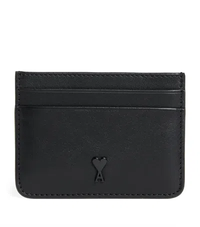 Ami Alexandre Mattiussi Small Leather Wallet In Black