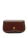 Ami Alexandre Mattiussi Ami Paris Paris Crossbody - Leather - Burgundy In Red