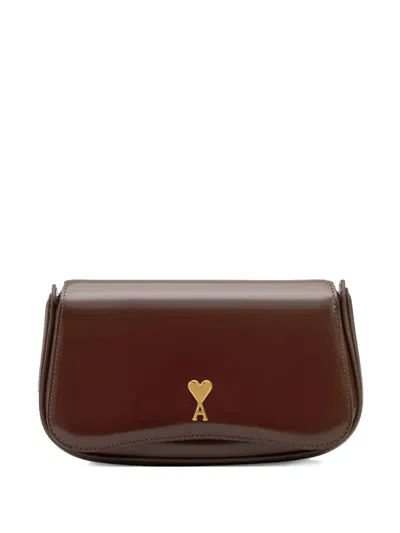 Ami Alexandre Mattiussi Small Paris Paris Leather Crossbody Bag