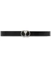 Ami Alexandre Mattiussi Smooth Black Cow Leather Belt In Black