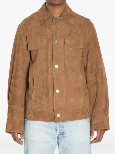 AMI ALEXANDRE MATTIUSSI SNAP-BUTTON FLAP-POCKET JACKET