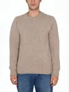 Ami Alexandre Mattiussi Soft Cable Knit Sweater With Classic Crew Neckline In Gray