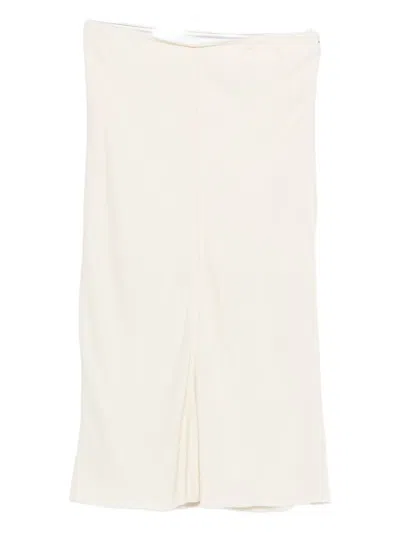 Ami Alexandre Mattiussi Split-front Skirt In White