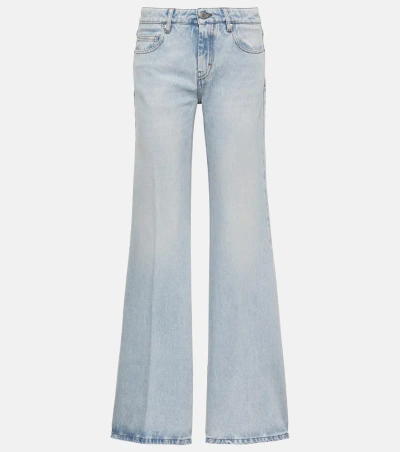 Ami Alexandre Mattiussi Split-hem Flared Jeans In Blue