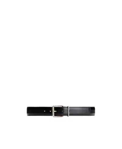 Ami Alexandre Mattiussi Square Buckle Belt In Black