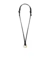 Ami Alexandre Mattiussi Square Double Hammer Necklace In Black