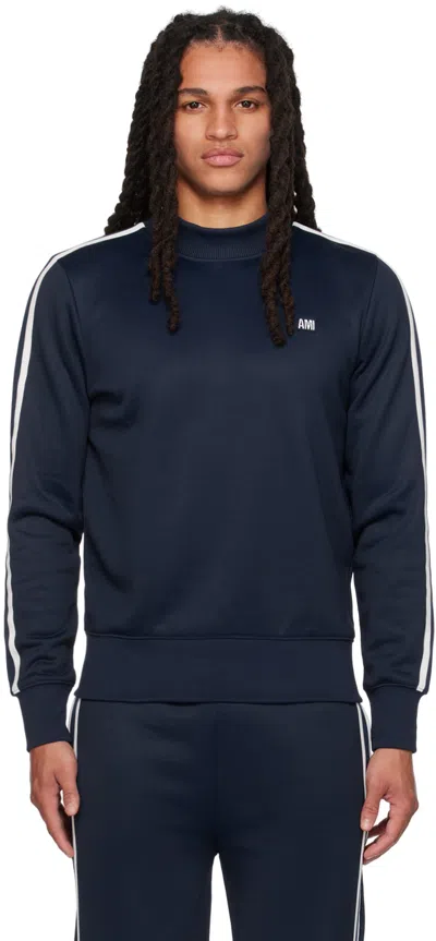 Ami Alexandre Mattiussi Ssense Exclusive Navy Sweatshirt In 4003 Lazuli Blue