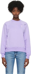 Ami Alexandre Mattiussi Ssense Exclusive Purple Ami De Cœur Sweatshirt In 507 Digital Violet