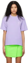 Ami Alexandre Mattiussi Ssense Exclusive Purple Ami De Cœur T-shirt In 507 Digital Violet