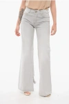 Ami Alexandre Mattiussi Stone Washed Bootcut Denims With Ankle Splits 30cm