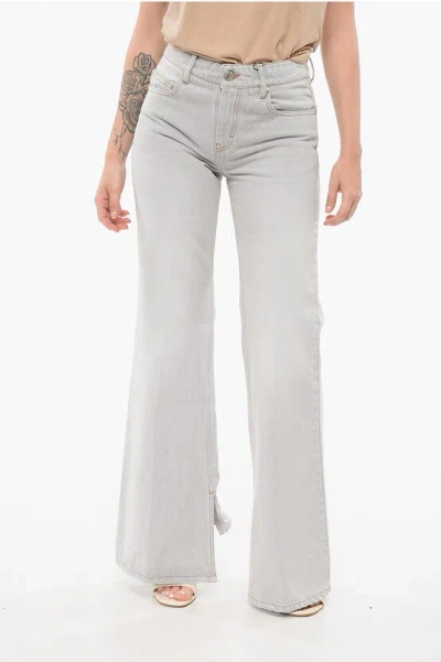 Ami Alexandre Mattiussi Stone Washed Bootcut Denims With Ankle Splits 30cm