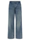 Ami Alexandre Mattiussi Ami Paris Men Blue Jeans With Belt Loops And Wide Leg In Denim Man In Blue