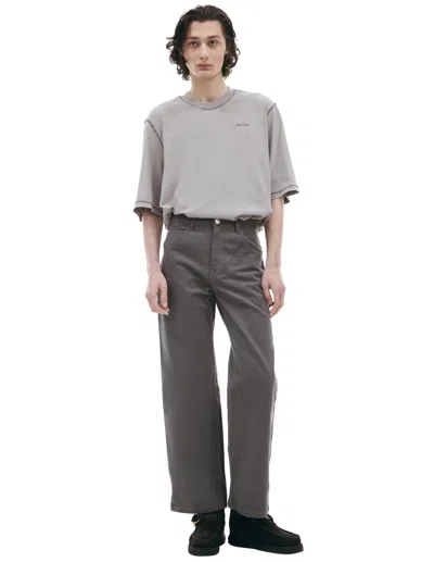 Ami Alexandre Mattiussi Straight Cotton Jeans In Grey