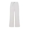 Ami Alexandre Mattiussi Ami Wide-leg Trouser With Elastic Waistband And Practical Pockets In Gray