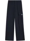 Ami Alexandre Mattiussi Wool Gabardine Casual Pants In Blue