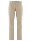 Ami Alexandre Mattiussi Beige Straight Fit Trousers