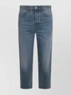 Ami Alexandre Mattiussi Trousers With Belt Loops And Contrast Stitching In Blue