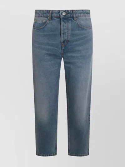 AMI ALEXANDRE MATTIUSSI STRAIGHT FIT TROUSERS BELT LOOPS